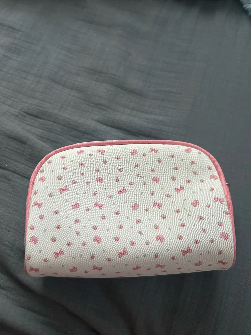 The Vintage Cosmetic Company Pink Floral Cosmetic Bag